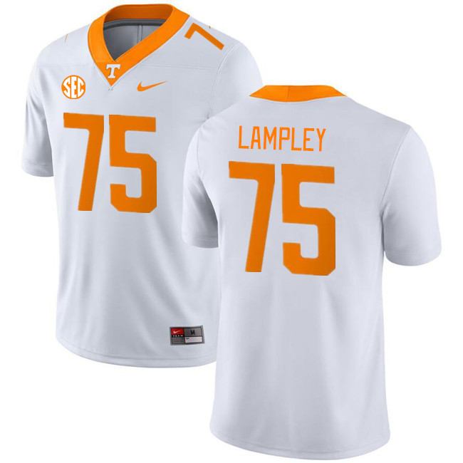Men #75 Jackson Lampley Tennessee Volunteers College Football Jerseys Stitched Sale-White